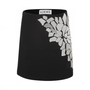 罗意威/Loewe Mirrors Mini Skirt 黑色 D2165101FA