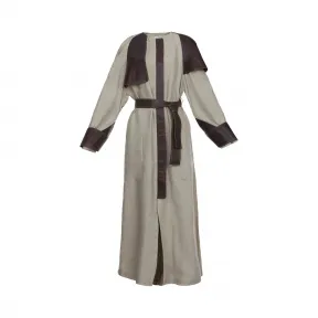 罗意威/Loewe Ov Coat W/ Leather Panels褐色 D2171020PA