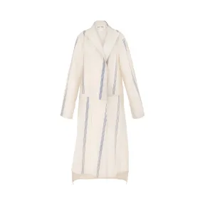 罗意威/Loewe Oversize Patchwork Coatoff-white/blue D2171030PA