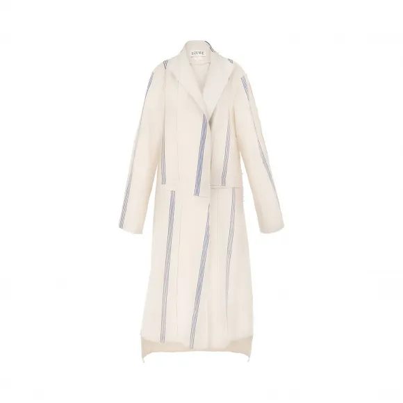 罗意威/Loewe Oversize Patchwork Coatoff-white/blue D2171030PA