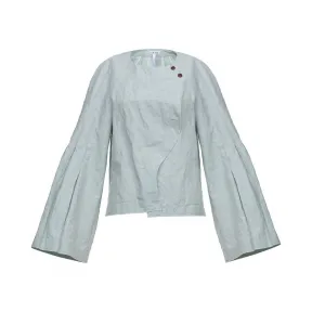罗意威/Loewe Jacket Cut Away Pleated Slvsage green D2179000FA