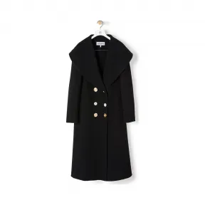 罗意威/Loewe Double Breasted Coat黑色 D2291100PA