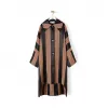罗意威/Loewe Stripe Oversize Coat深棕色/黑色 D2291124AK
