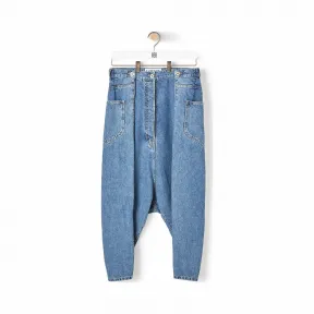 罗意威/Loewe Cropped Oversize Jeans靛蓝色 D2292310IB