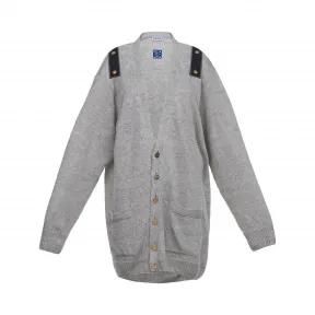 罗意威/Loewe Cardigan W/ Leather Inserts灰色 D3179630SM