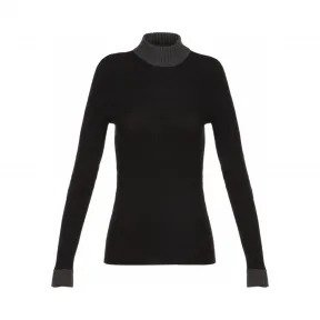 罗意威/Loewe 贴身高领套衫 黑色/深灰色 D3269920SM