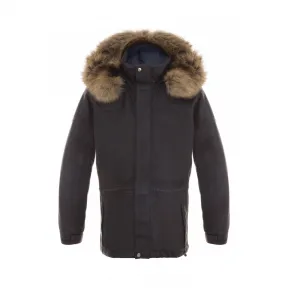 罗意威/Loewe 浣熊毛领徒步夹克 黑色 H1268710AH