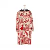 罗意威/Loewe Jacquard Duffle Coat Animals白色/红色 H2101121DF