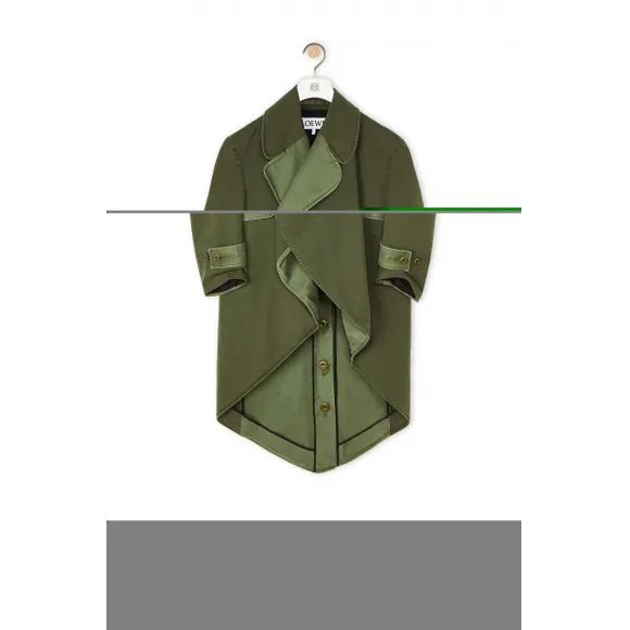 罗意威/Loewe Cutaway Double-Breasted CoatLight Khaki G/Dark Khaki G H2101143PA