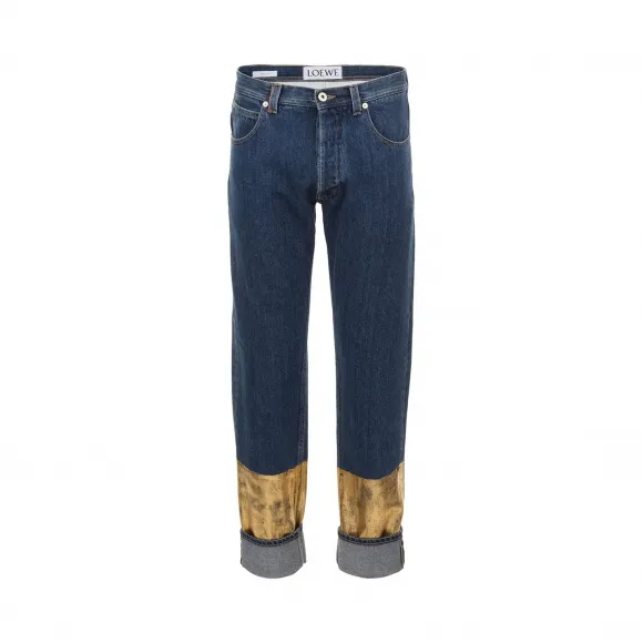 罗意威/Loewe Jeans Gold Hem靛蓝色 H2172370IB