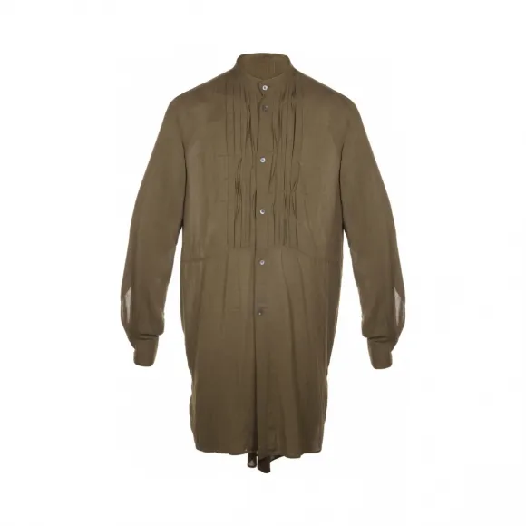 罗意威/Loewe 褶裥前胸衬衫 卡其绿 H2269180FA