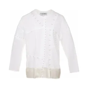 罗意威/Loewe 铆钉圆领t恤 黑色 H2269370FA