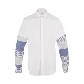 罗意威/Loewe 拼接袖衬衫 白色/蓝色 H2269640CG