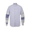罗意威/Loewe Patchwork Sleeve Shirt蓝色/白色 H2269641CG