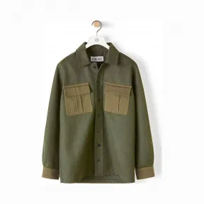 罗意威/Loewe Patch Pocket OvershirtKhaki Green H2299840OS
