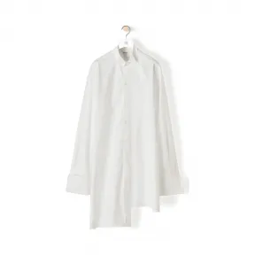 罗意威/Loewe Long Ov Asymmetric Shirt白色 H2299980GA