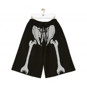 罗意威/Loewe Skeleton Shorts黑色/白色 H3102020CO
