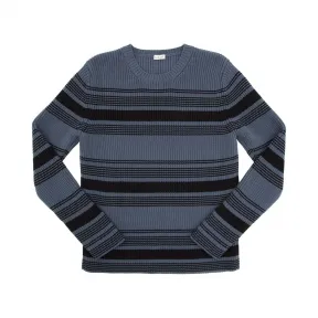 罗意威/Loewe 蓝色条纹套头衫 黑色/蓝色 H3269710CO
