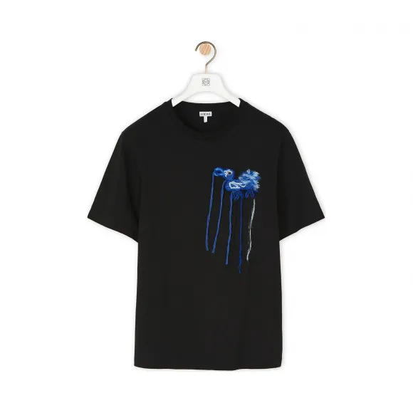 罗意威/Loewe Embroidered T-Shirt Loewe Dodo黑色 H6109900PC