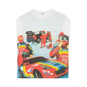 罗意威/Loewe Racing Print Round Neck Tshirt Nascar Print H6169180CR