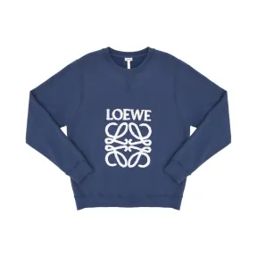 罗意威/Loewe Anagram图案运动衫 水洗牛仔蓝 H6169400CR