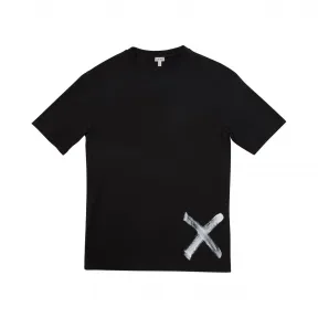 罗意威/Loewe 白鸽图案圆领t恤 黑色/白色 H6269620CR