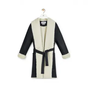 罗意威/Loewe Shearling Coat黑棕色 S1291993TC