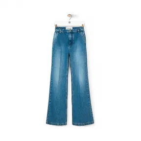 罗意威/Loewe Flare Denim Trousers水洗牛仔蓝 S2102160IB