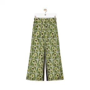 罗意威/Loewe Silk Print Trousers FlowersBlack/Yellow/Green S2102222DI
