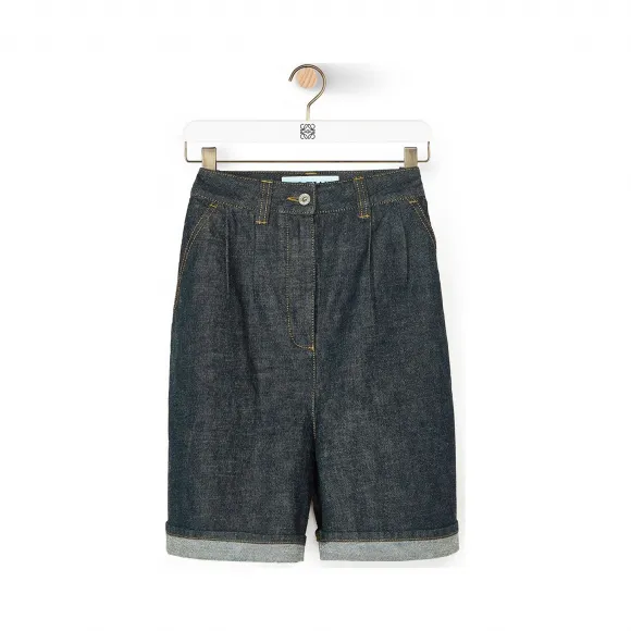 罗意威/Loewe Denim Shorts靛蓝色 S2102430IB