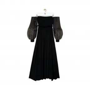罗意威/Loewe Off Shoulder Ball Gown黑色 S2106340AP