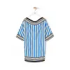 罗意威/Loewe Stripe Print Silk Scarf TopBlue/Red/White S2109700AK