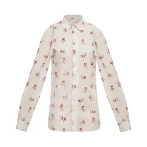 罗意威/Loewe Printed Classic Shirt白色/粉色 S2179290GA