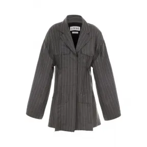 罗意威/Loewe 条纹夹克 麻灰色 S2267061FA