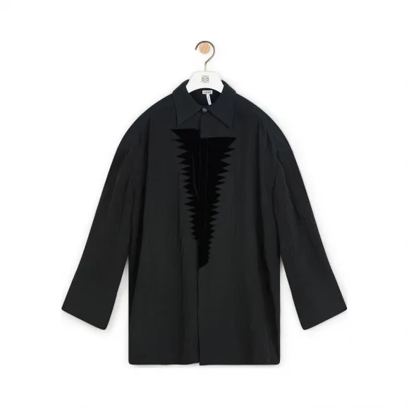 罗意威/Loewe Velvet Patch Blouse黑色 S2299360RO