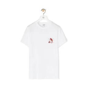 罗意威/Loewe T-Shirt Loewe Animals Embroidered白色 S6109840CR