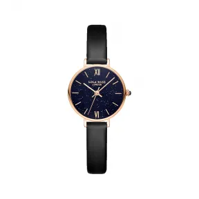 罗拉玫瑰/Lolarose Fiesta系列黑色皮带蓝砂石腕表 LR2148
