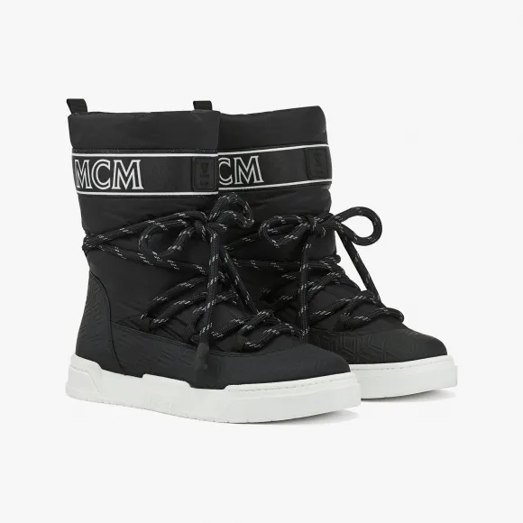 MCM 女式带衬垫尼龙 Après 滑雪靴 MESCAMM03BK036
