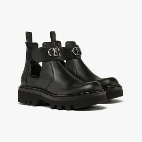 MCM Mode Travia 小牛皮露踝靴 MESDSLD06BK035