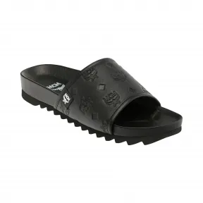 MCM 男士标志皮革拖鞋 MEX8A2K45BK041