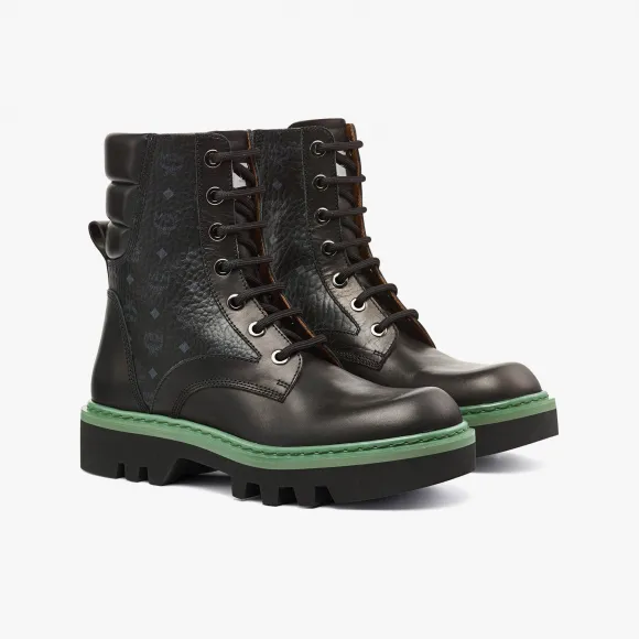 MCM 男士 MCMotor 小牛皮靴子 MEXCAMM01BK041