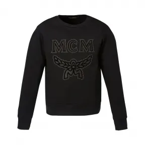MCM Women's Logo Studded Sweatshirt MFA8AMM14BK00L
