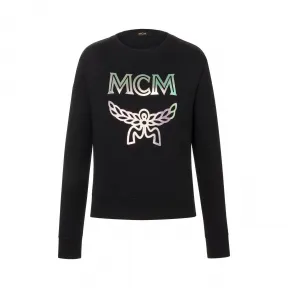 MCM Women's Hologram Print Logo Sweatshirt MFA9SMM89BK00L