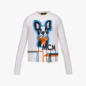 MCM Intarsia M Pup 女士羊毛毛衣 MFECAMM01WT00L