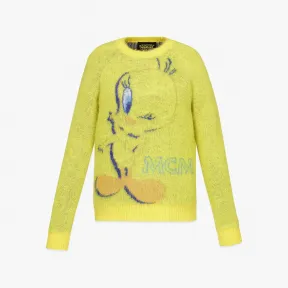 MCM 女士Looney Tunes x MCM联名款 Tweety 马海毛提花毛衣 MFEDSMM07YW00L