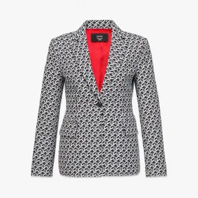 MCM Women‘s Cubic Monogram Jacquard Wool Blazer MFJCSCK05BK0XL