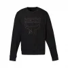 MCM Men's Logo Studded Sweatshirt MHA8AMM09BK00L