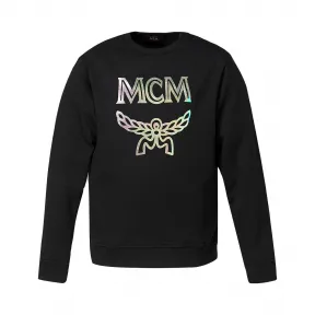 MCM Men's Hologram Print Logo Sweatshirt MHA9SMM88BK00L