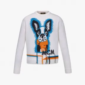 MCM Intarsia M Pup 男士羊毛毛衣 MHECAMM02WT00M
