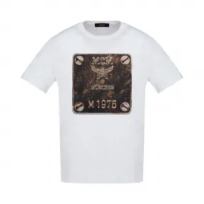 MCM 男士黄铜铭牌T恤 MHT8AMM01WT00L
